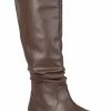 Promo 💯 Journee Collection Jayne 👩 Womens Faux Leather Slip On Knee-High 🥾 Boots ❤️