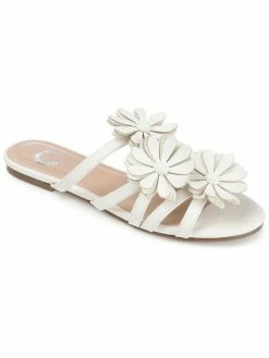 Cheapest π₯° Journee Collection Dolliah π© Womens Faux Leather Rosette Flat π©΄ Sandals π