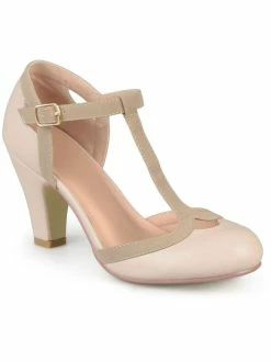 Buy 🔔 Journee Collection Olina 👩 Womens Pleather Color block Ankle Strap 🎁