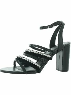 Hot Sale 😀 Journee Collection Ziggy 👩 Womens Rhinestone Braided Heel 🩴 Sandals 😍