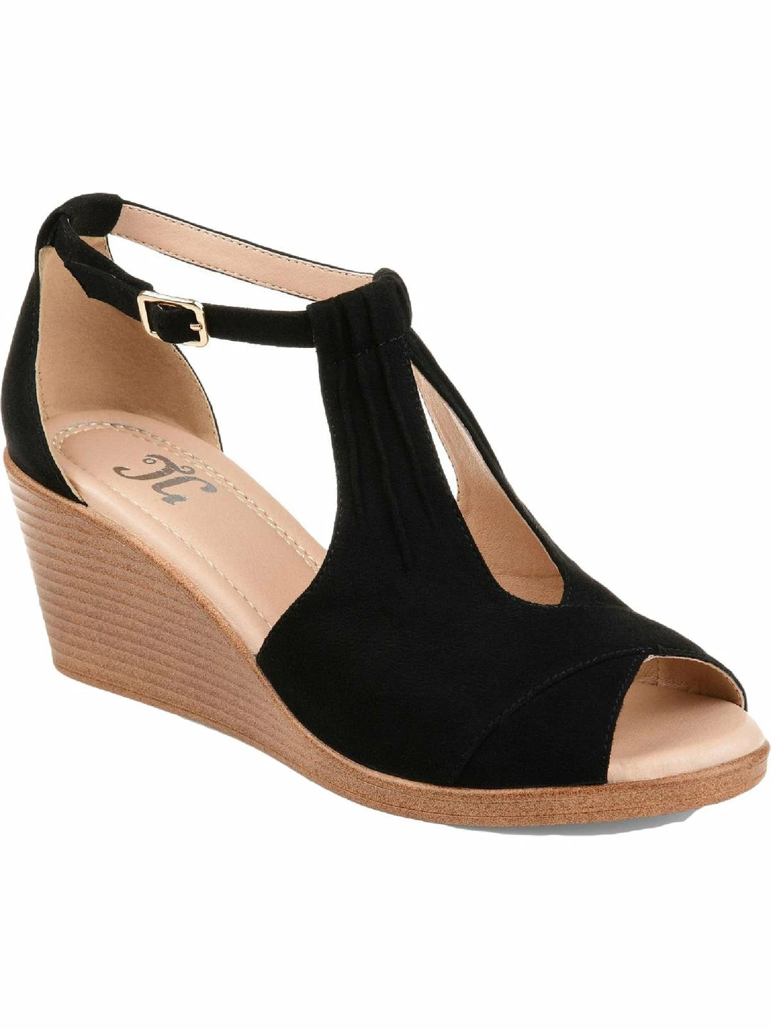 Outlet ✨ Journee Collection Kedzie 👩 Womens Faux Suede Ankle Strap Wedges ⌛ 4 Outlet ✨ Journee Collection Kedzie 👩 Womens Faux Suede Ankle Strap Wedges ⌛ - Image 4