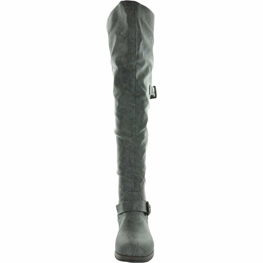 Discount 😀 Journee Collection 👩 Womens Faux Leather Studded Knee-High 🥾 Boots 🔥 3 Discount 😀 Journee Collection 👩 Womens Faux Leather Studded Knee-High 🥾 Boots 🔥 - Image 3