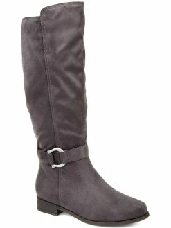 Wholesale 🎉 Journee Collection Cate 👩 Womens Faux Suede Extra Wide Calf Mid-Calf 🥾 Boots 🎁